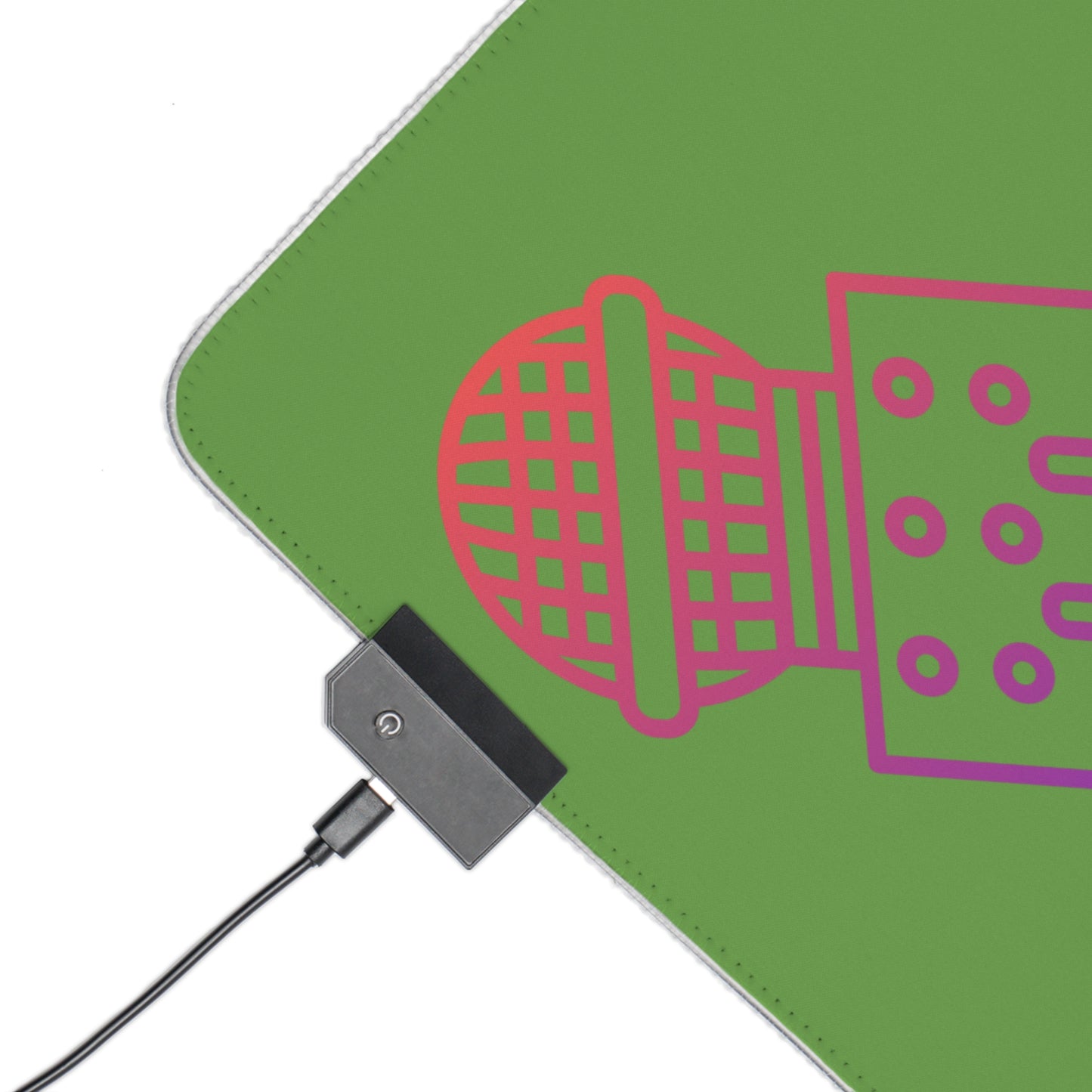 LED Gaming Mouse Pad: Music Green