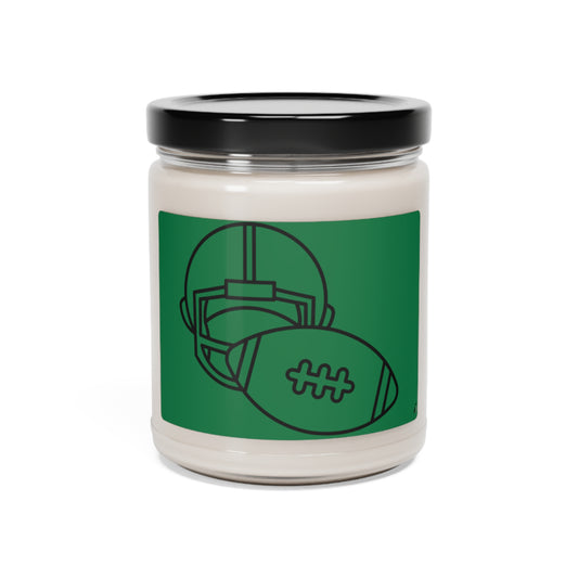 Scented Soy Candle, 9oz: Football Dark Green