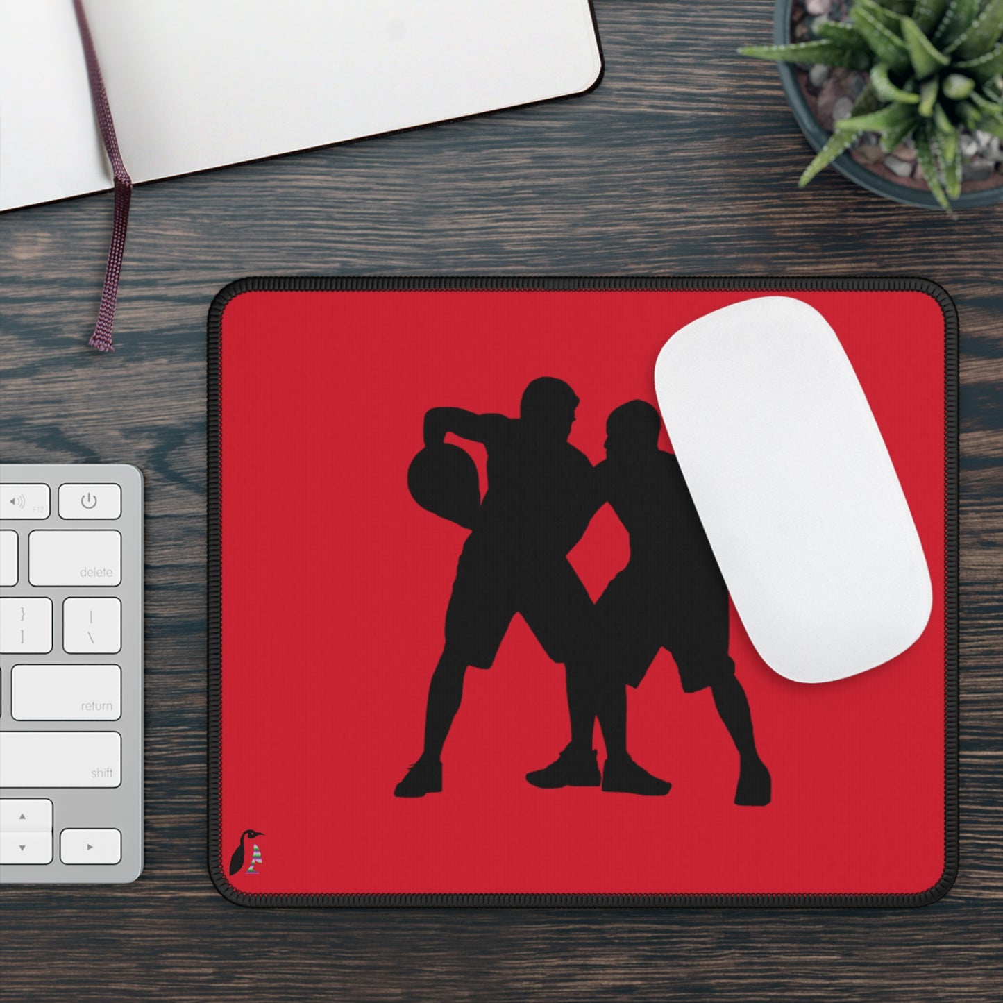 Gaming Mouse Pad: Basketball Dark Red