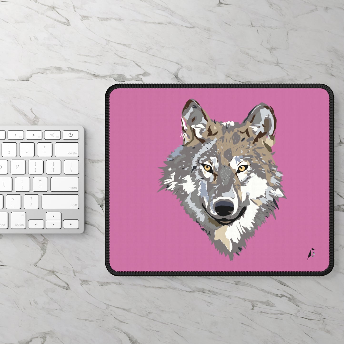 Gaming Mouse Pad: Wolves Lite Pink