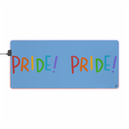 LED Gaming Mouse Pad: LGBTQ Pride Lite Blue