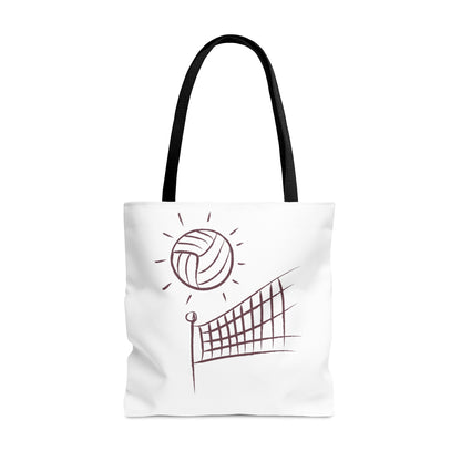 Tote Bag: Volleyball White