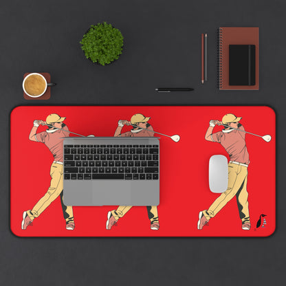 Desk Mat: Golf Red