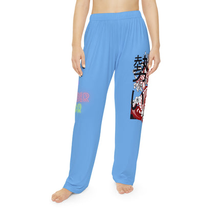 Women's Pajama Pants: Dragons Lite Blue