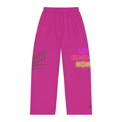 Pambabaeng Pajama Pants: Volleyball Pink 