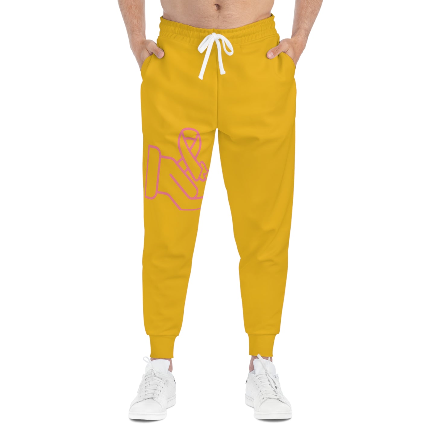 Athletic Joggers: Fight Cancer Yellow