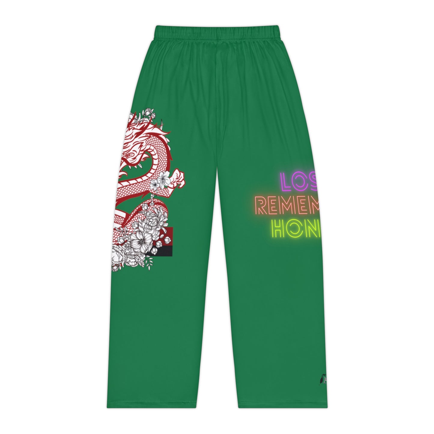 Women's Pajama Pants: Dragons Dark Green