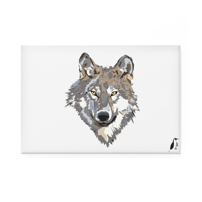 Button Magnet, Rectangle (1 & 10 pcs): Wolves White