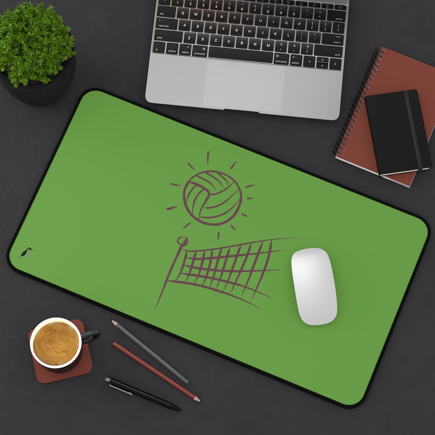 Desk Mat: Volleyball Green