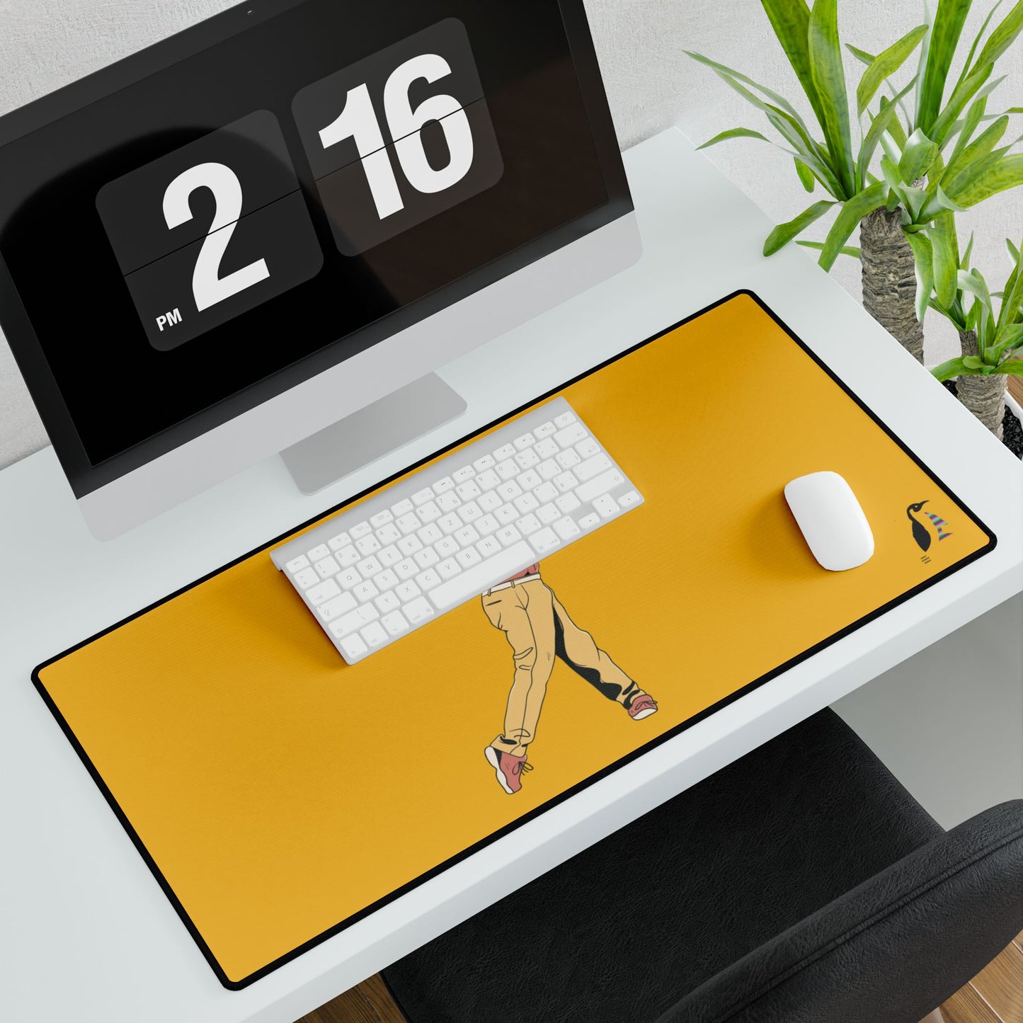 Desk Mats: Golf Yellow