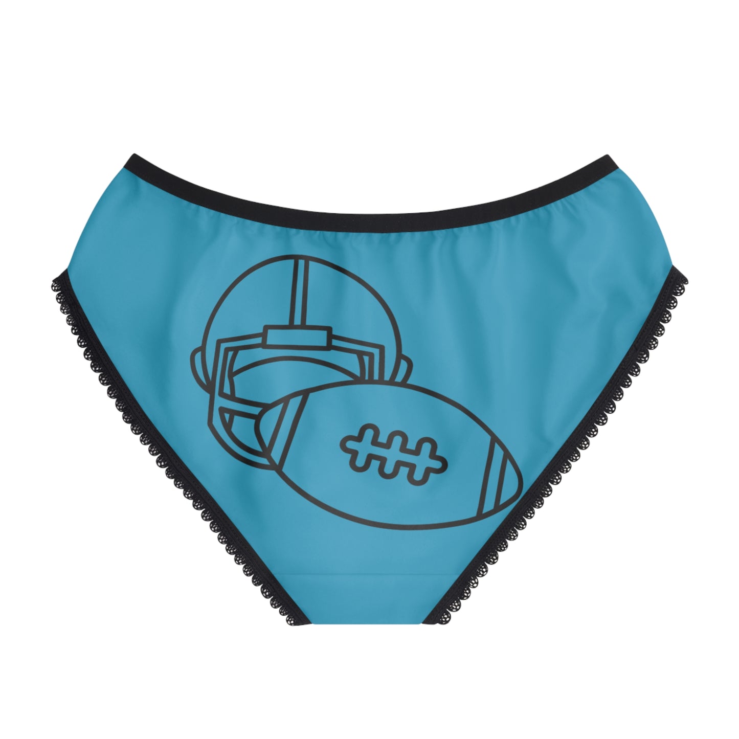 Women's Briefs: Football Turquoise