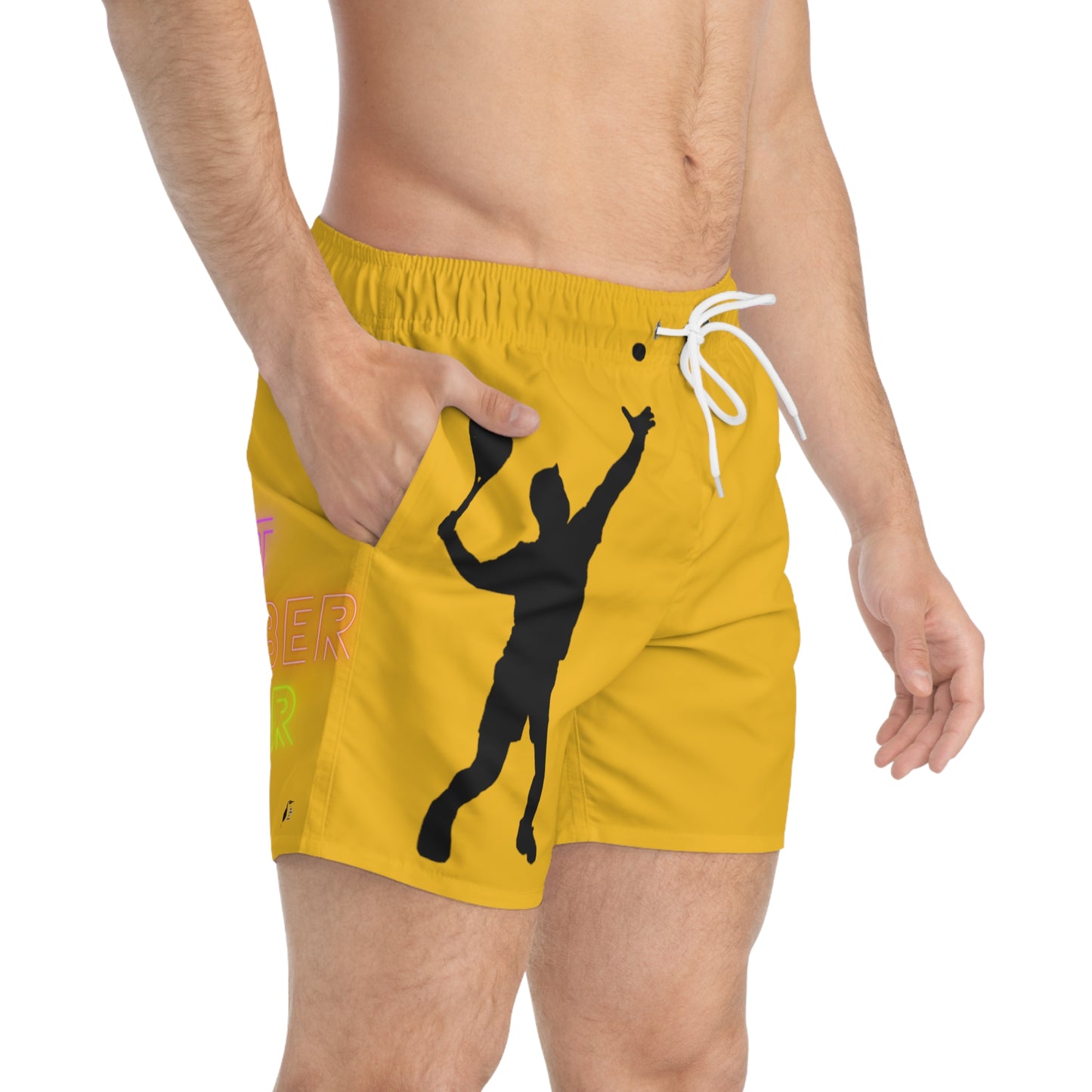 Swim Trunks: Tennis Yellow