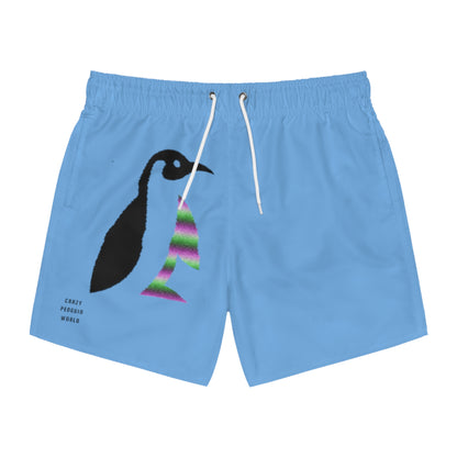 Swim Trunks: Crazy Penguin World Logo Lite Blue