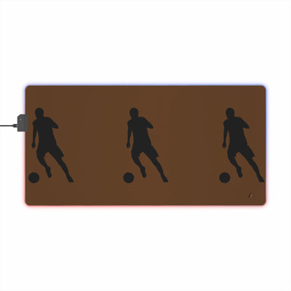 LED Gaming Mouse Pad: Soccer Brown