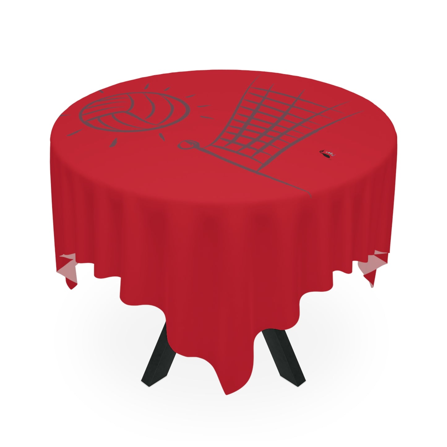 Tablecloth: Volleyball Dark Red