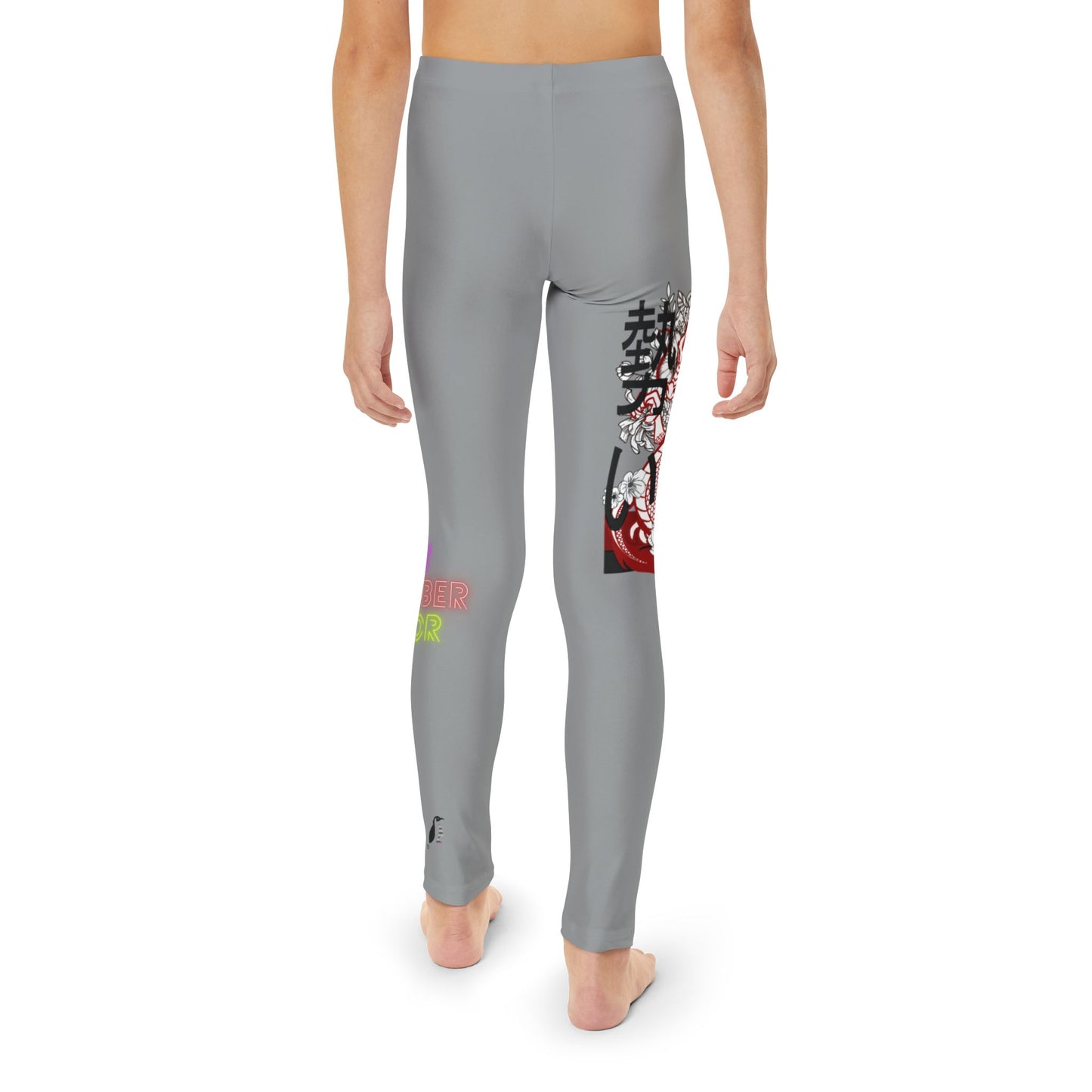 Youth Full-Length Leggings: Dragons Grey