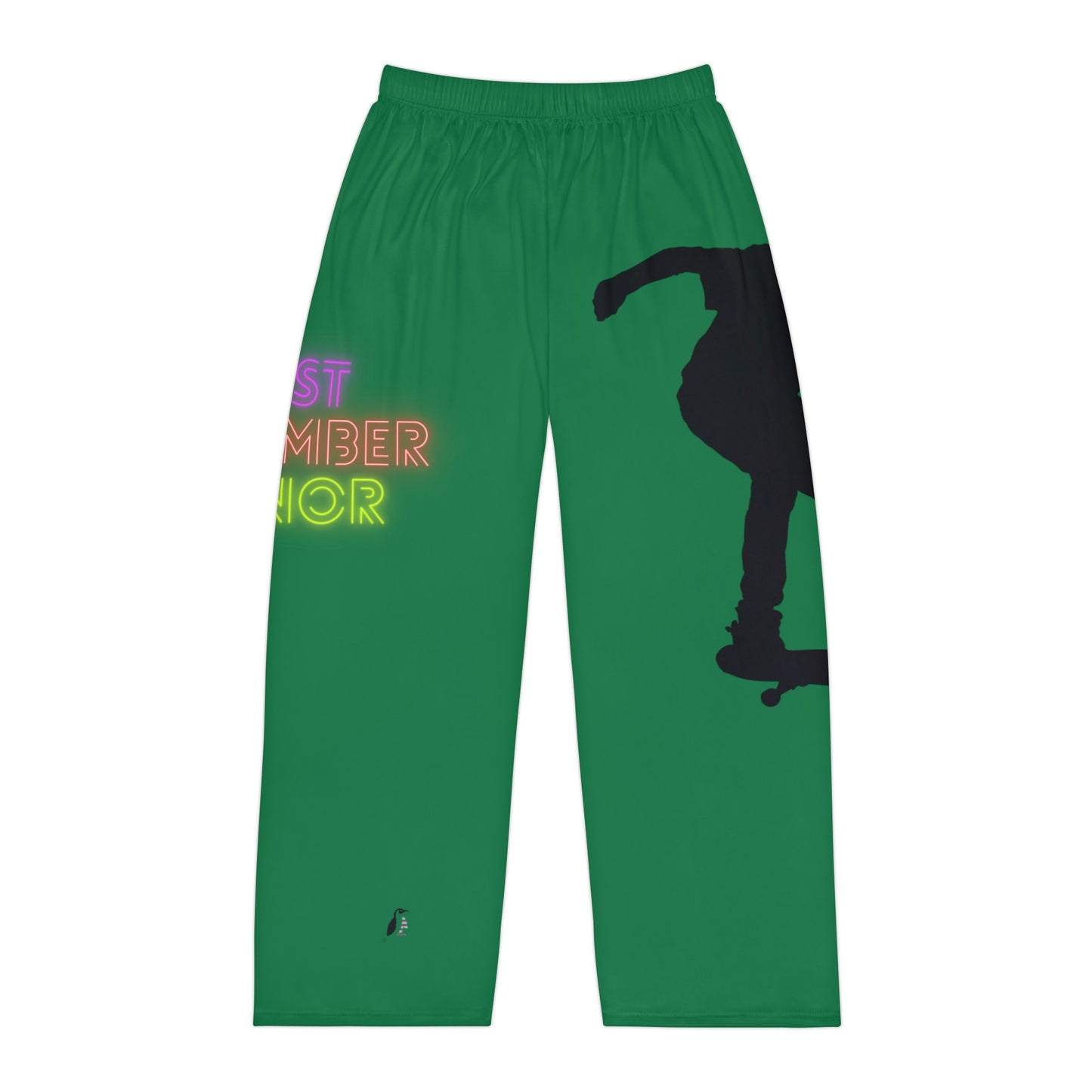 Men's Pajama Pants: Skateboarding Dark Green