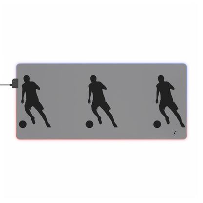 LED Gaming Mouse Pad: Soccer Grey