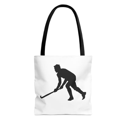 Tote Bag: Hockey White