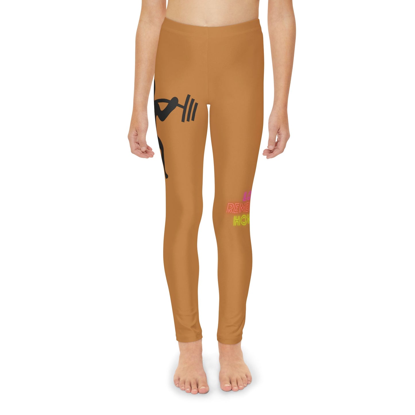 Youth Full-Length Leggings: Weightlifting Lite Brown