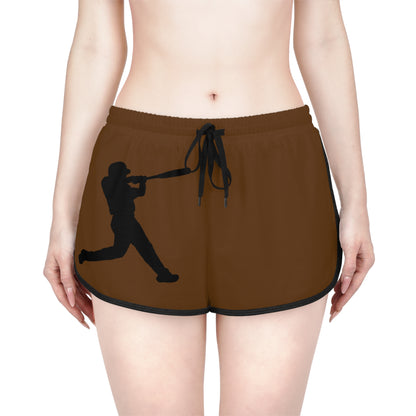 Women's Relaxed Shorts: Baseball Brown