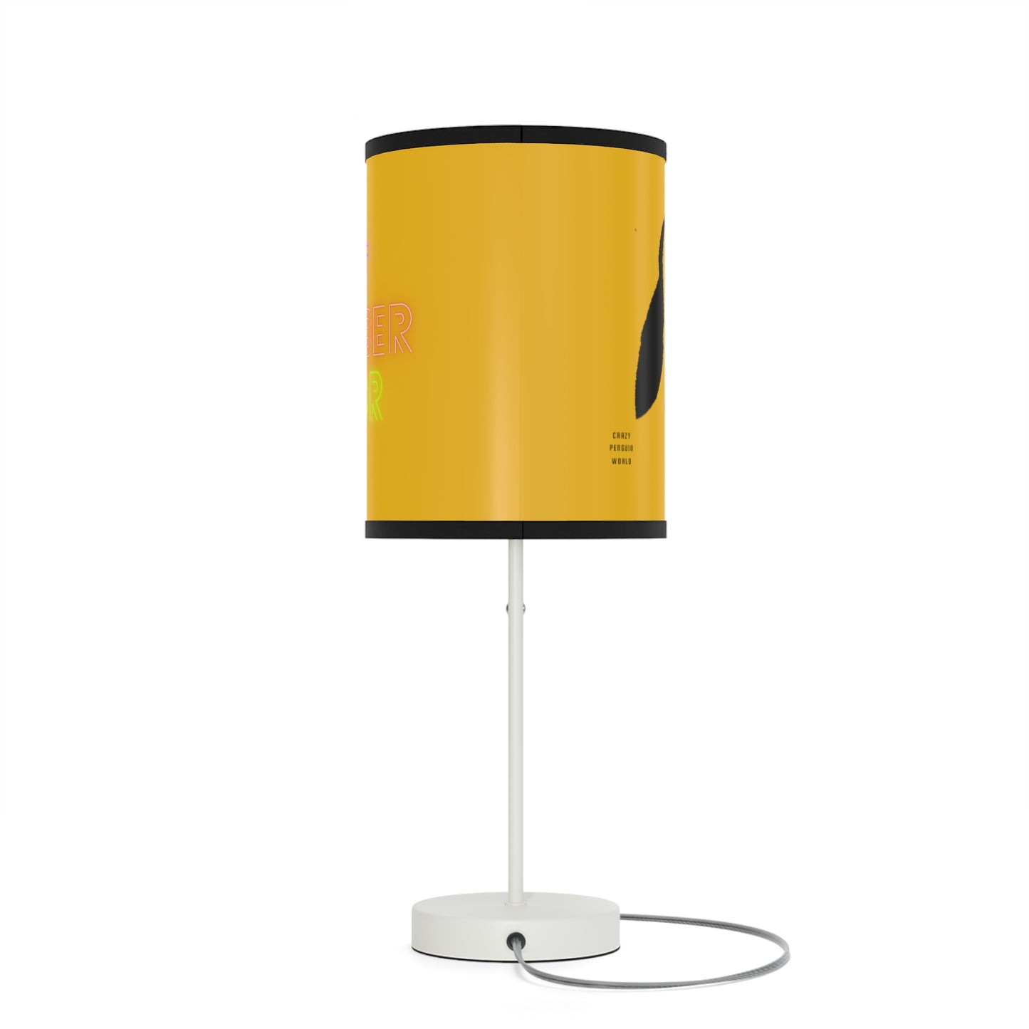 Lamp on a Stand, US|CA plug: Crazy Penguin World Logo Yellow