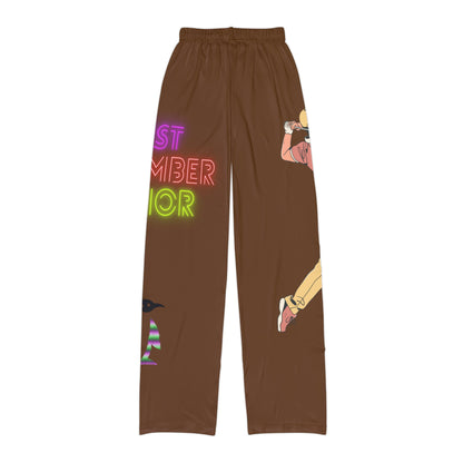 Kids Pajama Pants: Golf Brown