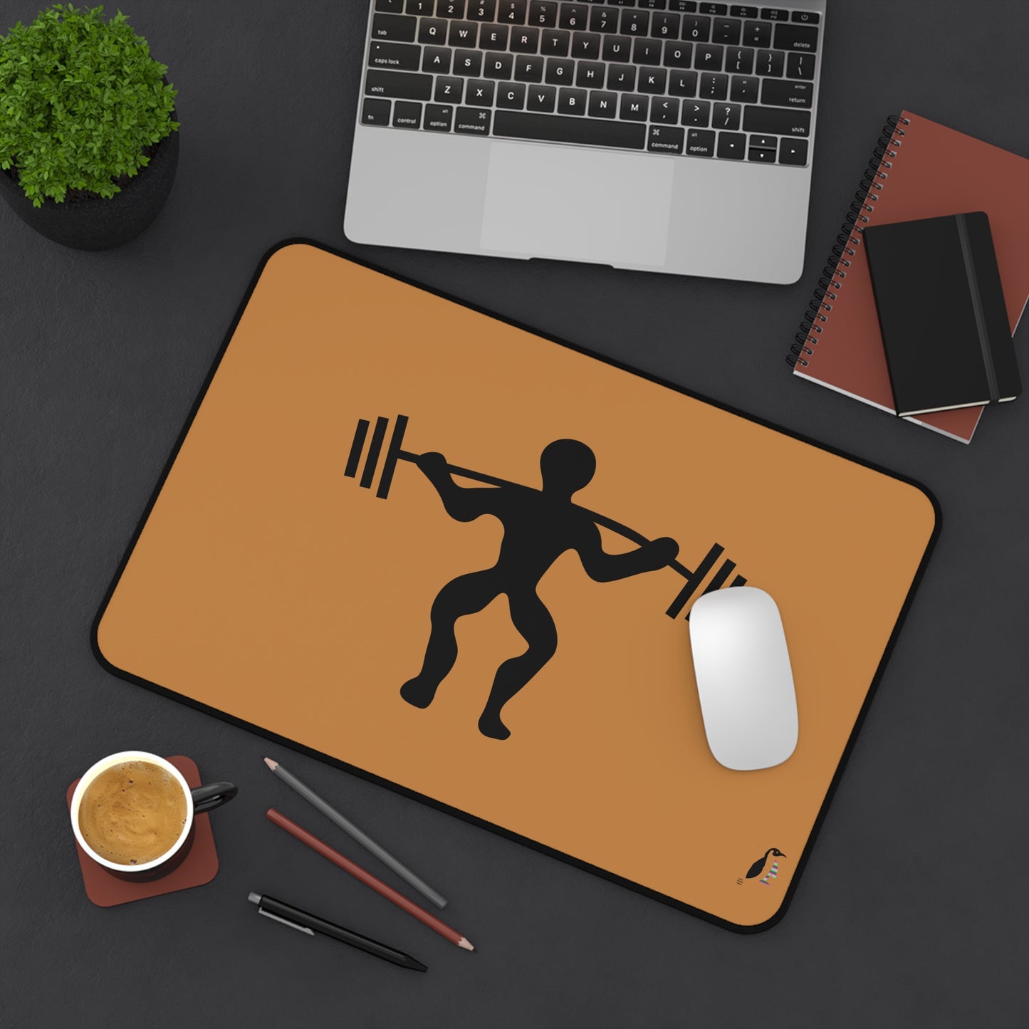 Desk Mat: Weightlifting Lite Brown