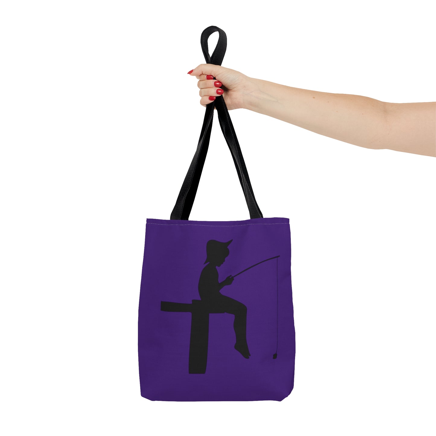 Tote Bag: Fishing Purple