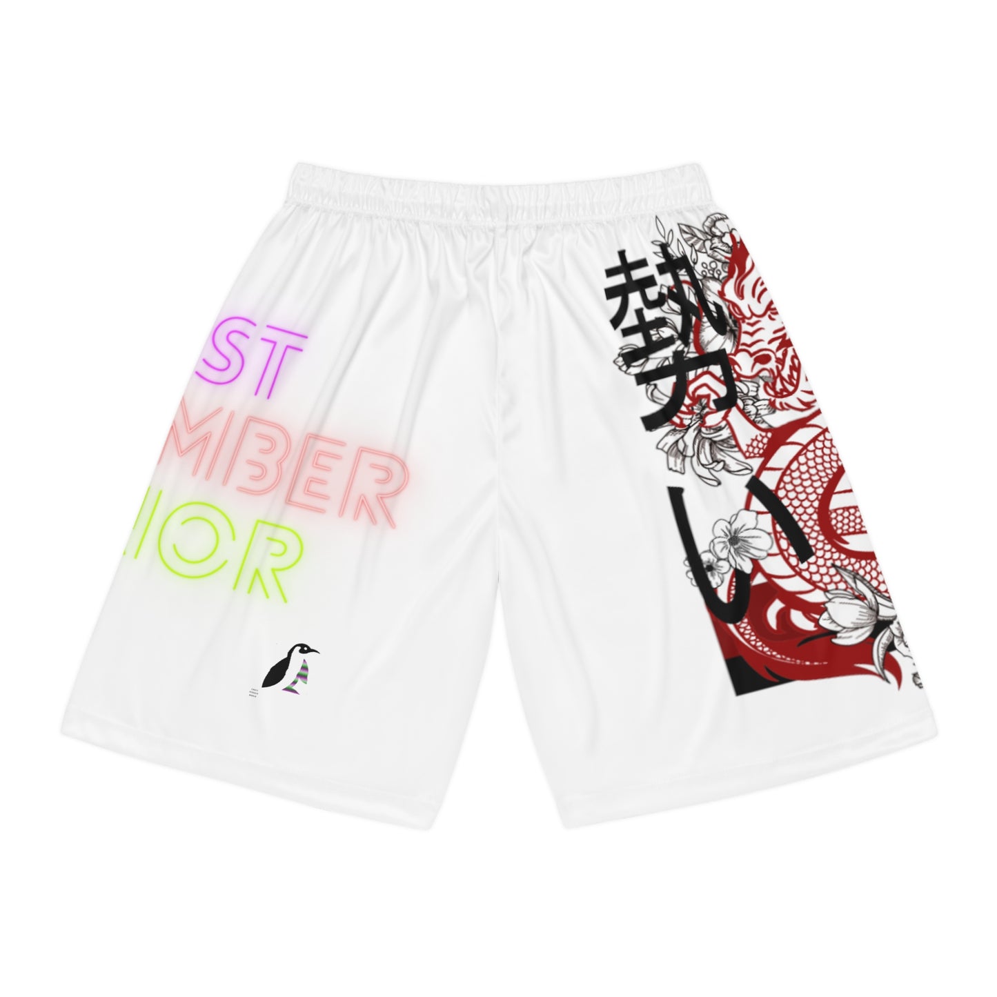 Basketball Shorts: Dragons White