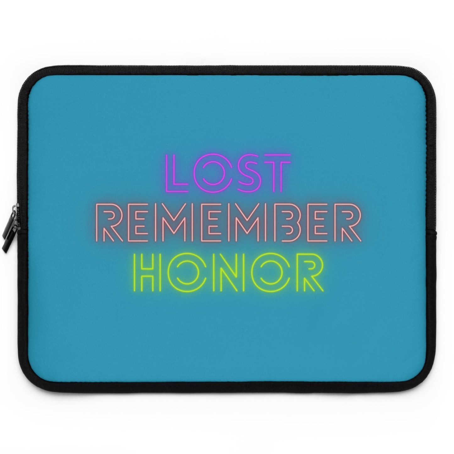 Laptop Sleeve: Lost Remember Honor Turquoise