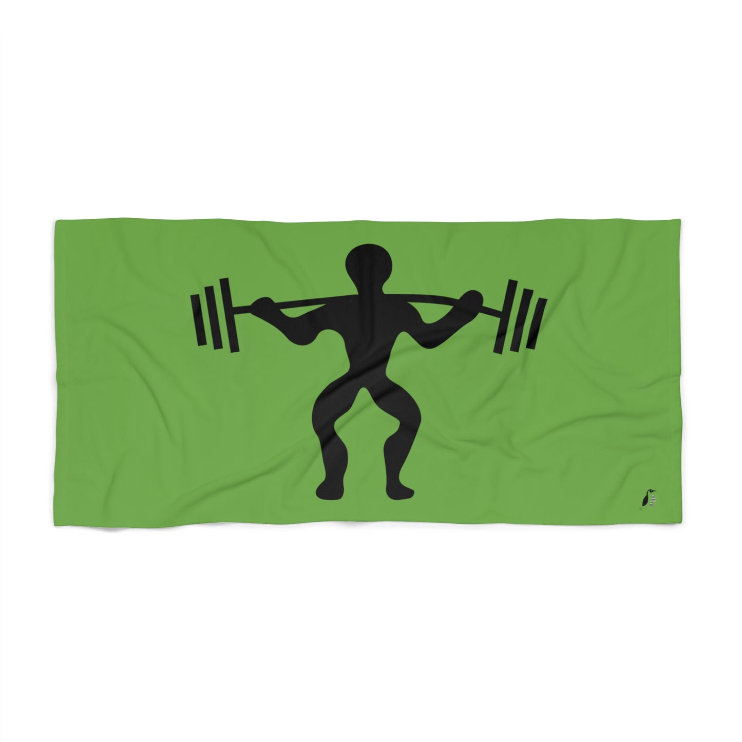 Beach Towel: Weightlifting Green