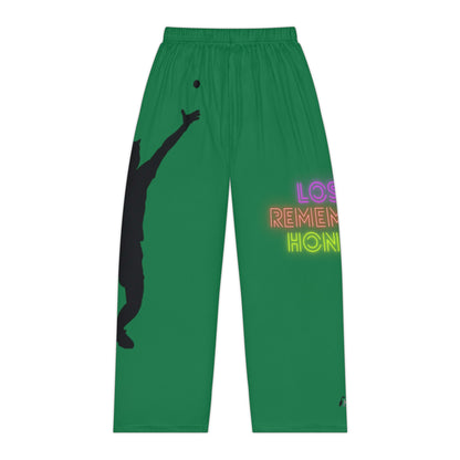 Pambabaeng Pajama Pants: Tennis Dark Green 