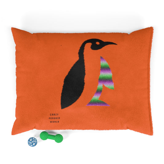 Pet Bed: Crazy Penguin World Logo Orange
