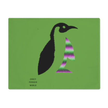 Placemat, 1pc: Crazy Penguin World Logo Green