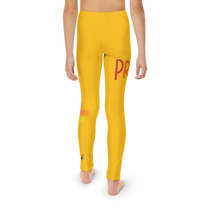 Youth Full-Length Leggings: LGBTQ Pride Yellow