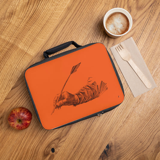 Lunch Bag: Writing Orange