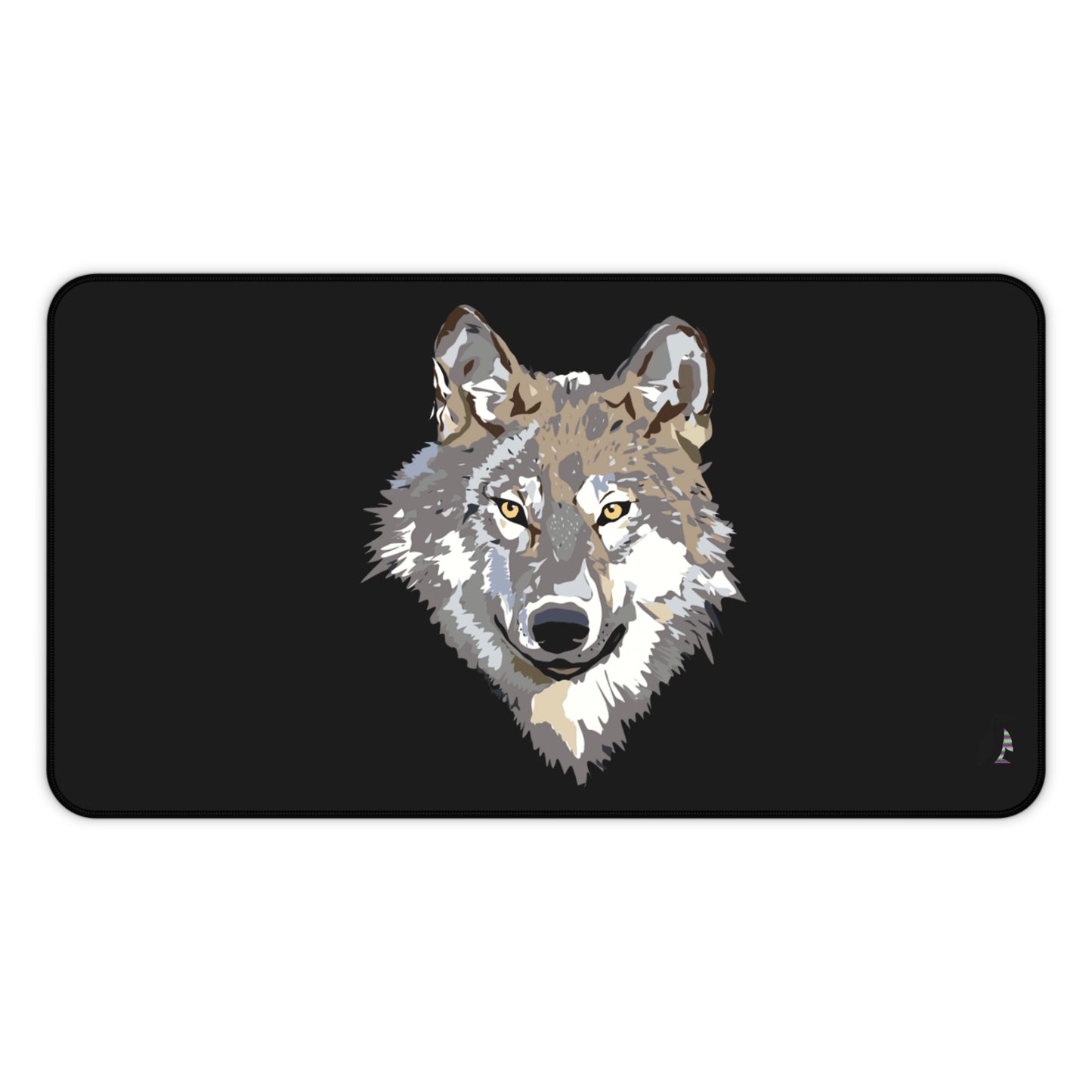 Desk Mat: Wolves Black