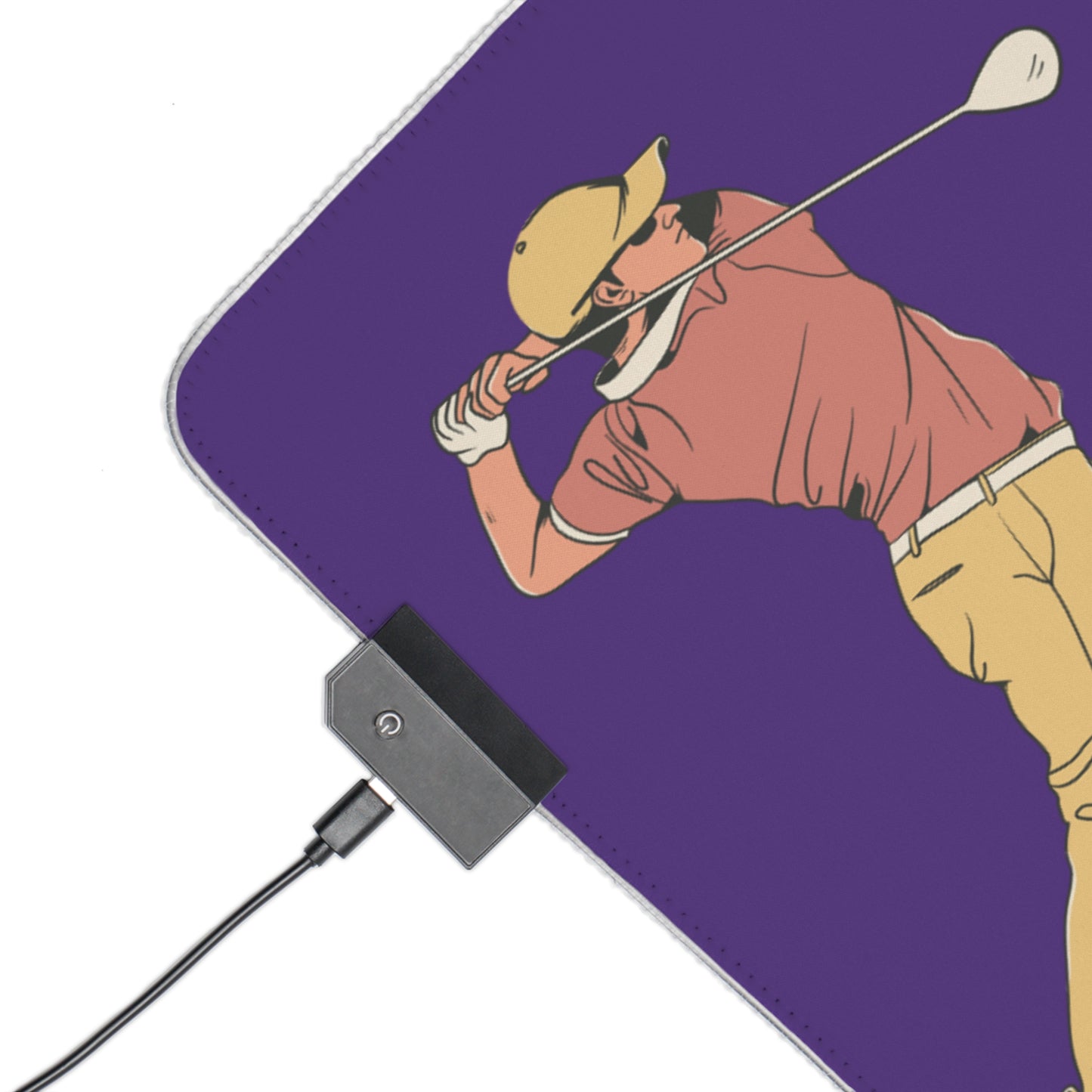 LED Gaming Mouse Pad: Golf Purple