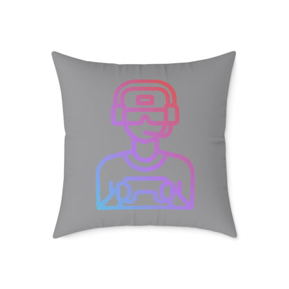 Spun Polyester Pillow: Gaming Grey