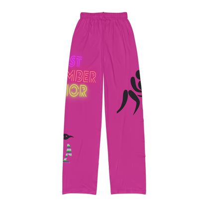 Kids Pajama Pants: Wrestling Pink