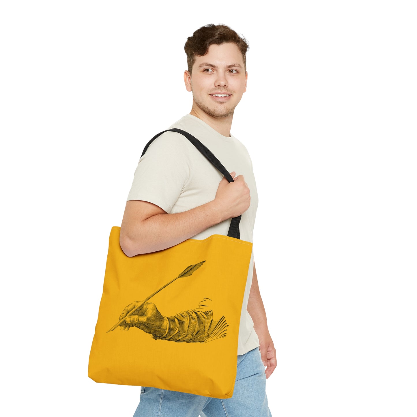 Tote Bag: Writing Yellow