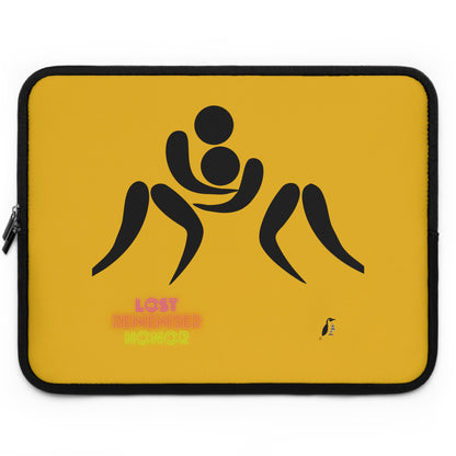 Laptop Sleeve: Wrestling Yellow