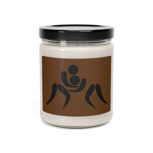 Scented Soy Candle, 9oz: Wrestling Brown