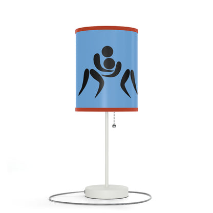 Lamp on a Stand, US|CA plug: Wrestling Lite Blue