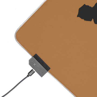 LED Gaming Mouse Pad: Hockey Lite Brown