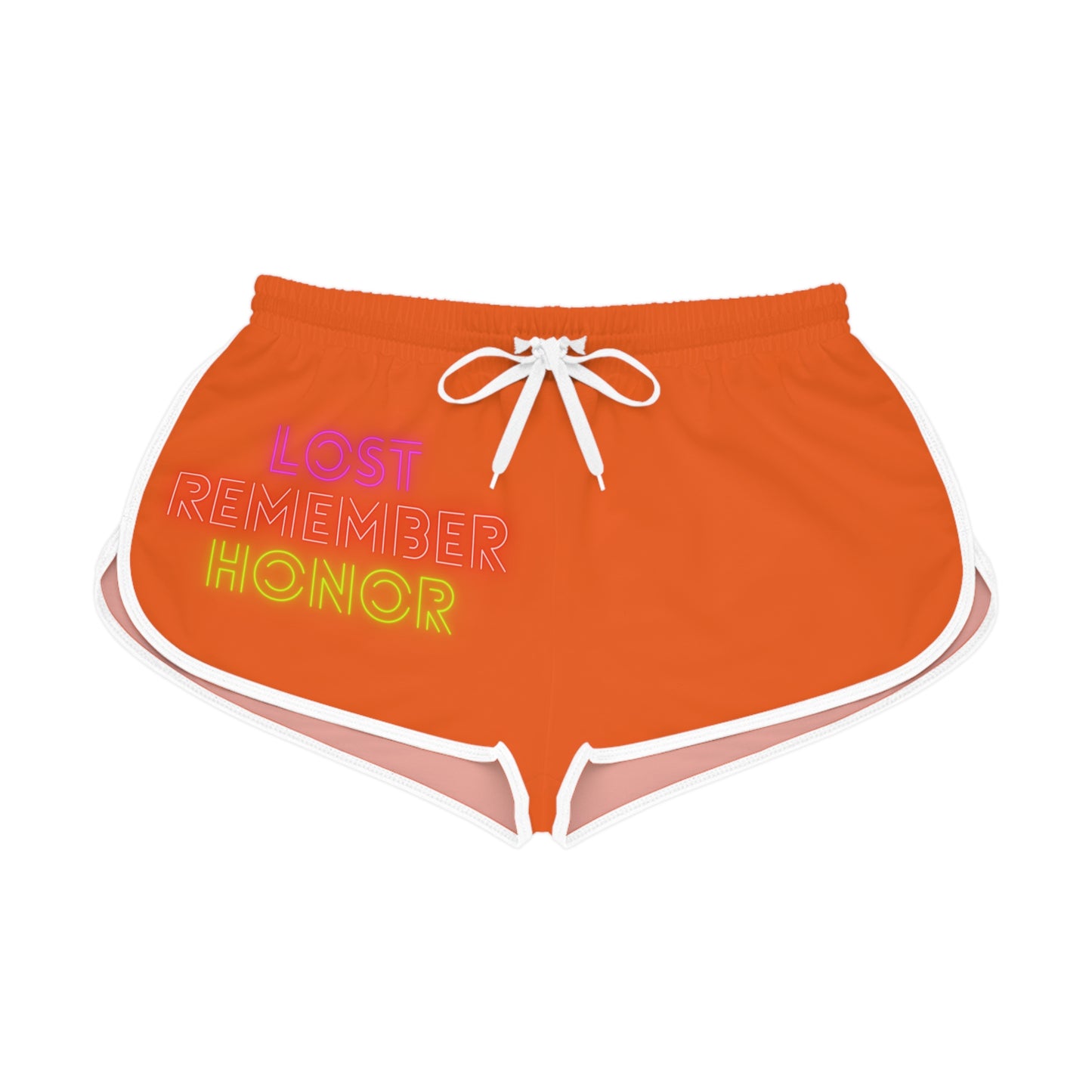 Women's Relaxed Shorts: Lost Remember Honor Orange