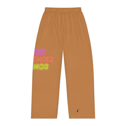 Women's Pajama Pants: Lost Remember Honor Lite Brown