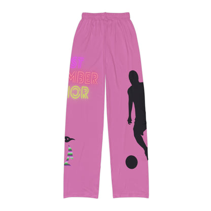 Kids Pajama Pants: Soccer Lite Pink