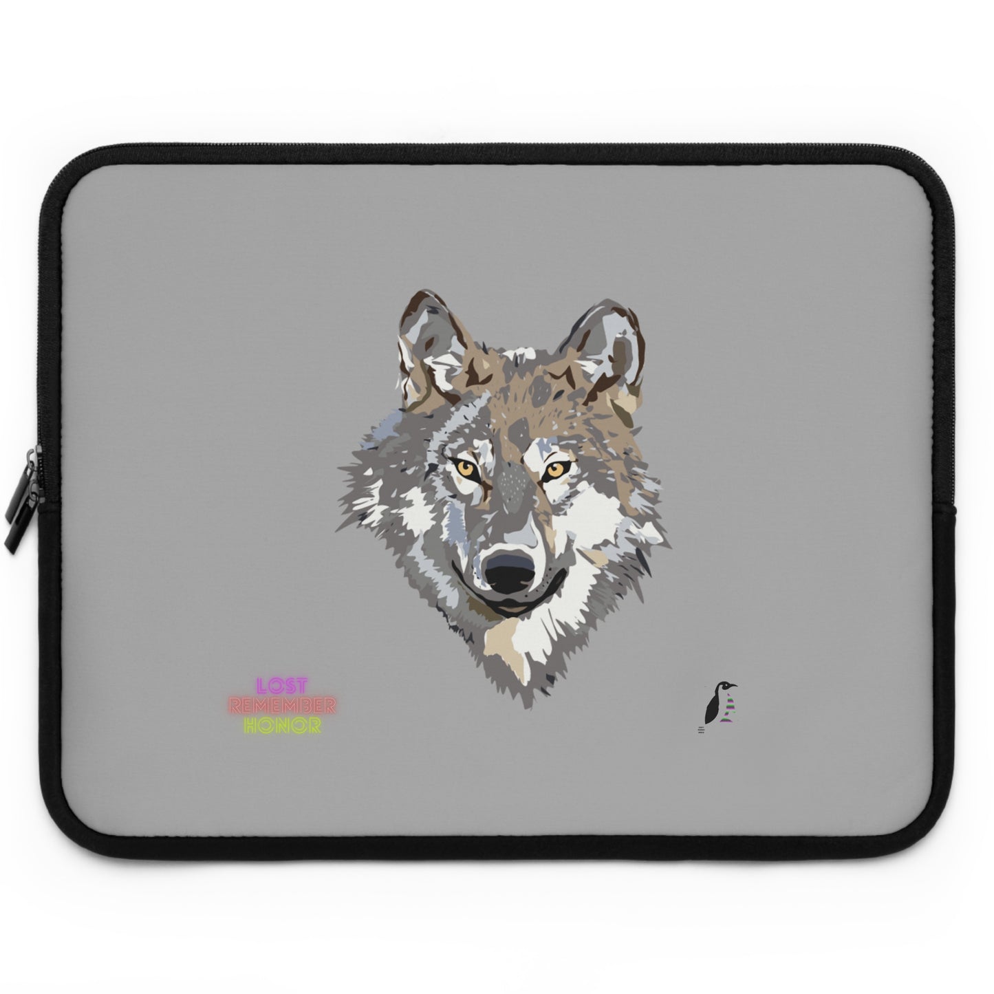 Laptop Sleeve: Wolves Lite Grey